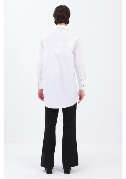 Beyaz-Cepli Gömlek Tunik fırsatları