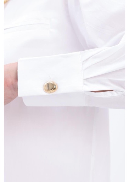 Beyaz-Cepli Gömlek Tunik indirimleri