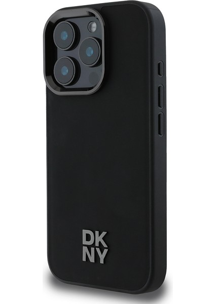 iPhone 16 Pro Kılıf Dkny Orjinal Lisanslı Magsafe Şarj Özellikli Metal Logolu Pu Deri Plain Siyah fiyatları