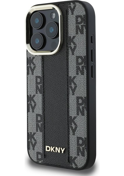 iPhone 16 Pro Kılıf Dkny Orjinal Lisanslı Magsafe Şarj Özellikli 3D Yazılı Checkered Pattern Siyah fiyatları