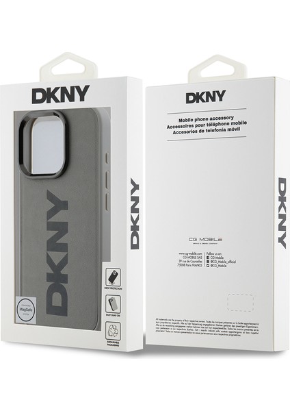 iPhone 16 Pro Kılıf Dkny Orjinal Lisanslı Magsafe Şarj Özellikli Pu Deri Plain Kapak Gri indirimleri