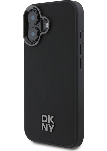 iPhone 16 Kılıf Dkny Orjinal Lisanslı Magsafe Şarj Özellikli Metal Logolu Pu Deri Plain Kapak Siyah fiyatları