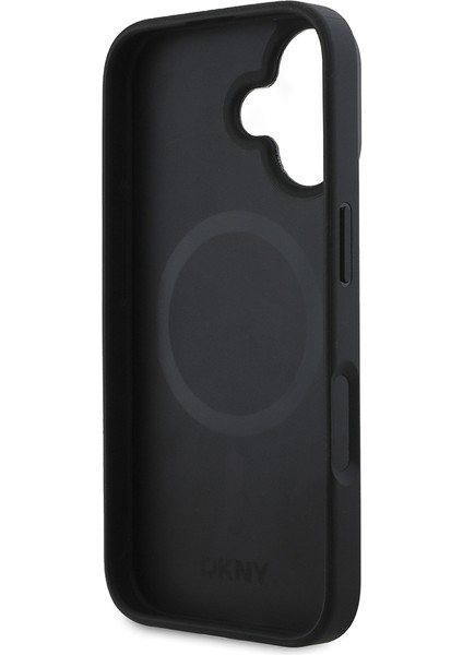 iPhone 16 Kılıf Dkny Orjinal Lisanslı Magsafe Şarj Özellikli Metal Logolu Pu Deri Plain Kapak Siyah fırsatları