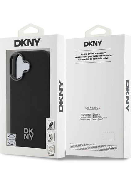 iPhone 16 Kılıf Dkny Orjinal Lisanslı Magsafe Şarj Özellikli Metal Logolu Pu Deri Plain Kapak Siyah indirimleri