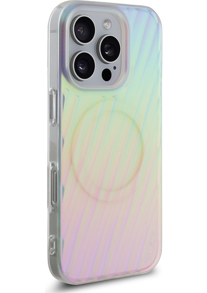 iPhone 16 Pro Max Kılıf Tumı Orjinal Lisanslı Magsafe Şarj Özellikli Transparan Kapak Colorful