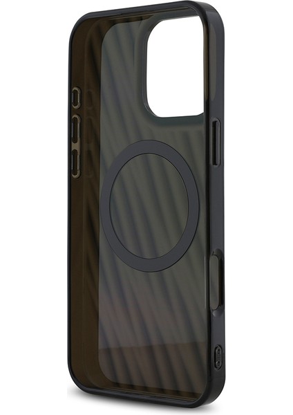 iPhone 16 Pro Max Kılıf Tumı Orjinal Lisanslı Magsafe Şarj Özellikli Transparan Kapak Siyah
