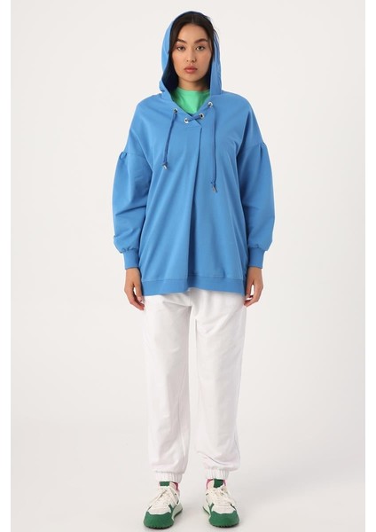 Saks-Oversize Kapüşonlu Yaka Detaylı Sweatshirt fiyatları