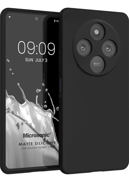Matte Silicone Xiaomi Redmi A4 Kılıf Siyah