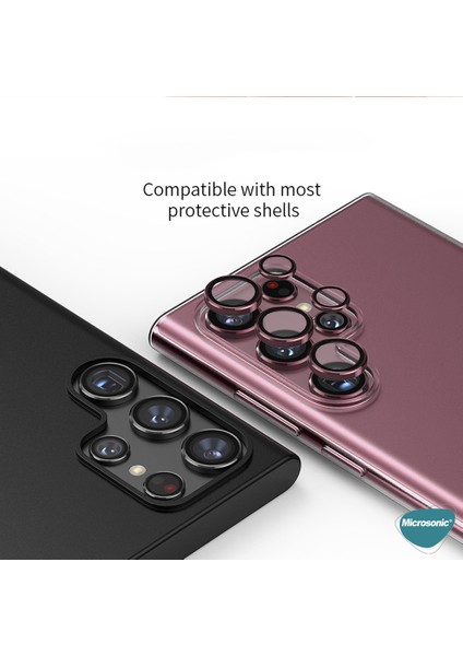 Samsung Galaxy S25 Ultra Tekli Kamera Lens Koruma Camı Siyah modelleri