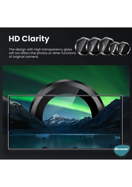 Samsung Galaxy S25 Ultra Tekli Kamera Lens Koruma Camı Siyah fırsatları