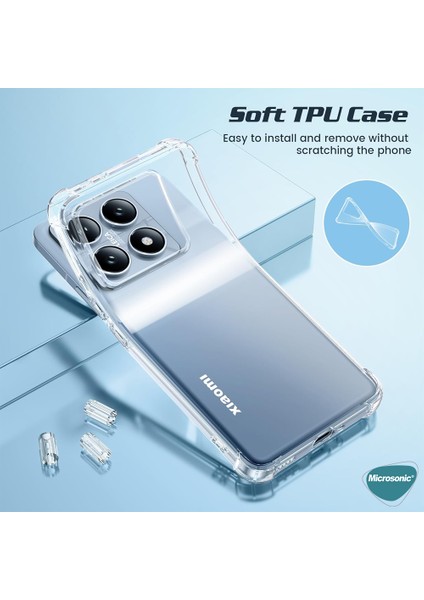 Xiaomi 14T Kılıf Shock Absorbing Şeffaf