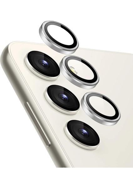 Samsung Galaxy S25 Plus Tekli Kamera Lens Koruma Camı Gümüş