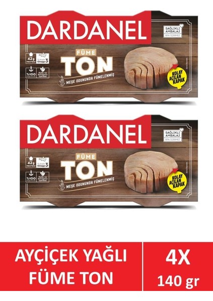 Ayçiçek Yağlı Füme Ton 4 x 140 gr