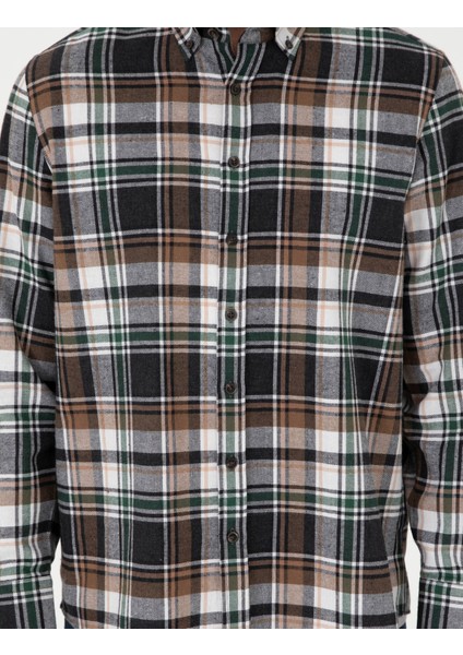 Erkek Kahverengi Comfort Fit Oduncu Gömlek 50292889-VR029