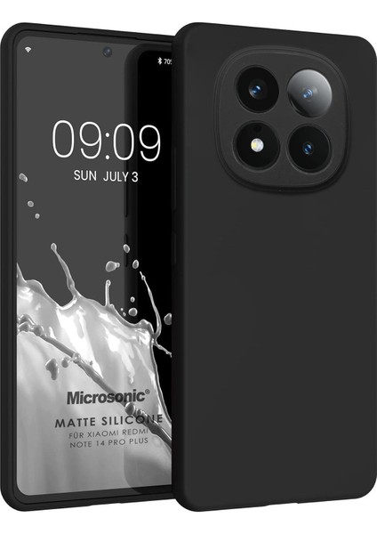 Matte Silicone Xiaomi Redmi Note 14 Pro 5g Kılıf Siyah