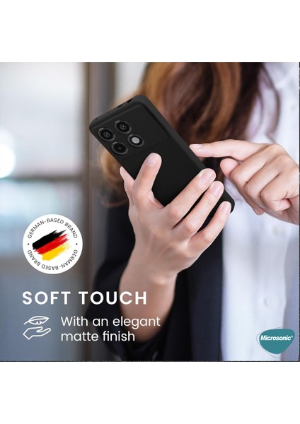 Matte Silicone Xiaomi Redmi Note 14 Pro 5g Kılıf Siyah
