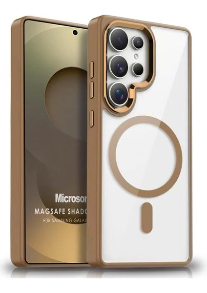 Samsung Galaxy S24 Ultra Kılıf Magsafe Shadow Planet Gold