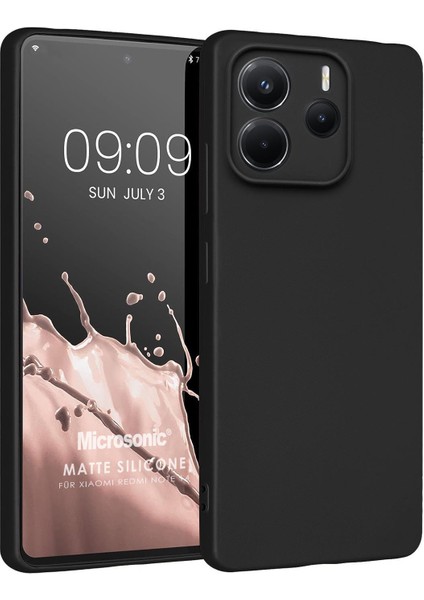 Matte Silicone Xiaomi Redmi Note 14 Kılıf Siyah
