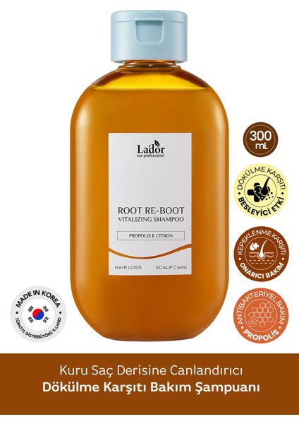 Canlandırıcı Yoğun Nemlendirici Saç Bakım Şampuan Root Re-Boot Propolis Citron