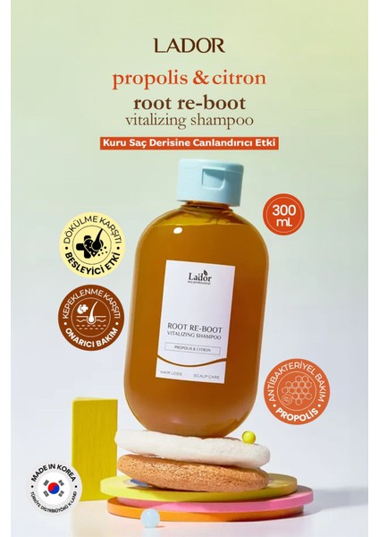 Canlandırıcı Yoğun Nemlendirici Saç Bakım Şampuan Root Re-Boot Propolis Citron fırsatları