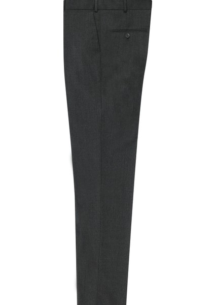 Slim Fit Dar Kesim Yünlü Klasik Kumaş Pantolon
