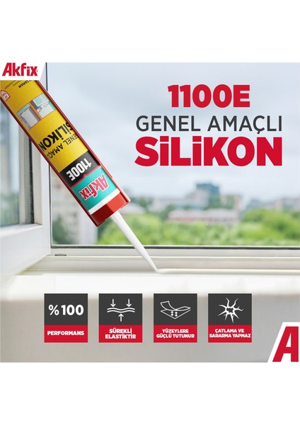 Beyaz Genel Amaçlı Silikon Yapıştırma Sızıntı Önleyici Dolgu Silikonu 1100E 280 gr 1 Adet fiyatları