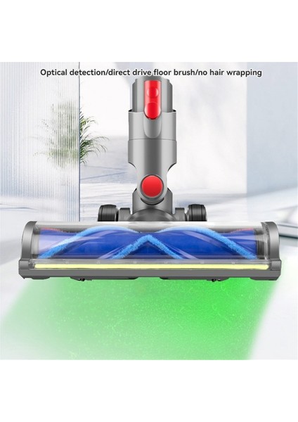 Dyson V10 Slim V12 Slim Sert Zemin Halıları Için LED Işıklı V Şeklinde Turbo Kıl Fırça Temizleme Başlığı (Yurt Dışından)