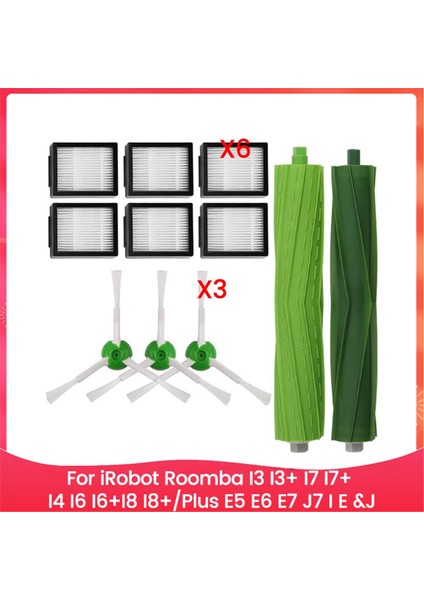 Irobot Roomba I3 I3+ I7 I7+ I4 I6 I6+I8 I8+/plus E5 E6 E7 J7 Ie &j Serisi Elektrikli Süpürge Silindir Yan Fırça Filtreleri (Yurt Dışından)