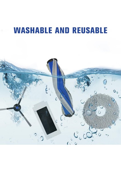 Ecovacs Deebot T30 Pro Omni / T30 Omni / T30 Max Robot Süpürge Ana Yan Fırça Hepa Filtre Paspas Bezi Toz Torbası (Yurt Dışından)