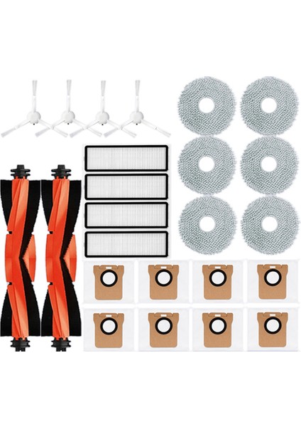 Xiaomi Robot Vakum X20 + / X20 Plus Vakum Ana Yan Fırça Hepa Filtre Paspas Bezi Toz Torbası Için 24 Adet Yedek Parça (Yurt Dışından)