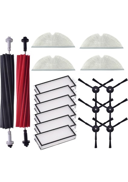 18 Adet Aksesuarları Kiti Roborock Q8 Max Q8 Max + Q5 Pro Q5 Pro + Robot Vakum Parçası Ana Yan Fırça Hepa Filtre Paspas Pedi (Yurt Dışından)