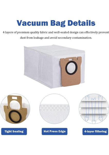 Dreametech L20 Ultra L30 Ultra Robotlu Süpürge Ana Yan Fırça Hepa Filtre Paspas Bezi Toz Torbası Yedek Parçalar (Yurt Dışından) fiyatları