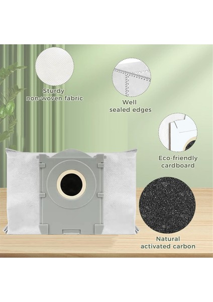 Ecovacs Deebot T50 X8 Pro Robot Süpürge Aksesuarları Için 20 Adet Toz Torbası Büyük Kapasiteli Yedek Torbalar (Yurt Dışından)
