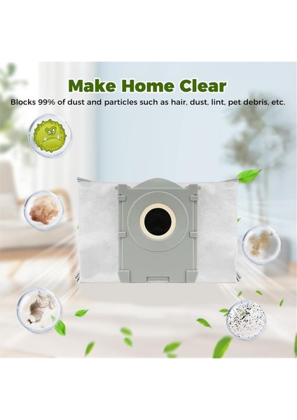 Ecovacs Deebot T50 X8 Pro Robot Süpürge Aksesuarları Için 20 Adet Toz Torbası Büyük Kapasiteli Yedek Torbalar (Yurt Dışından)