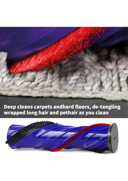 Dyson V11 V10 V8 V7 V12 Slim, SV10 SV11 SV12 SV14 SV30 Için Uç Kapaklı Karışmayan Fırça Çubuğu, Parça No. 972500-01 (Yurt Dışından) fırsatları