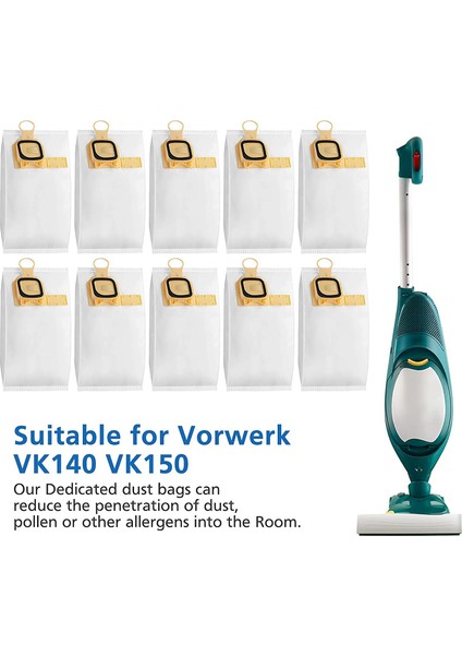 6 Sacchetti Vorwerk Folletto Vk140/150 Di Alta Qualita' ( No Vk