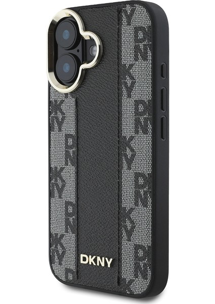 iPhone 16 Kılıf Dkny Orjinal Lisanslı Magsafe Şarj Özellikli 3D Yazılı Checkered Pattern Kapak Siyah fiyatları