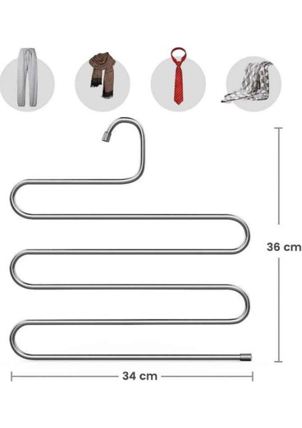 Pantolon ve Eşarp Askısı Çok Amaçlı 5 Katlı Dekoratif Metal Askı 1 Adet fırsatları