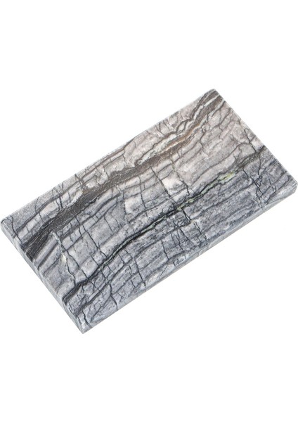 Dekoratif Sunumluk Antrasit Doğal Mermer Taş - 27 x 16 cm