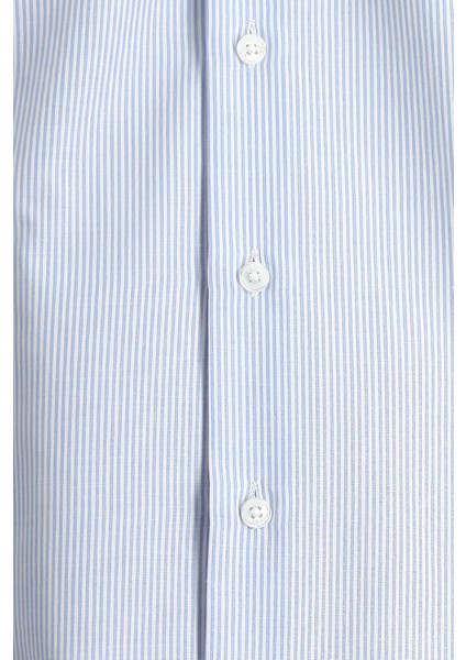 Uzun Kol Slim Fit Dar Kesim Çizgili Pamuklu Kolay Ütülenebilir Gömlek modelleri