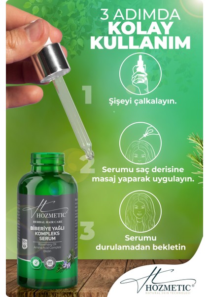 2 Adet Biberiye Yağı Serum Hızlı Saç Uzatma Saç Oluşumunu Destekleyen Dökülme Karşıtı Önleyici