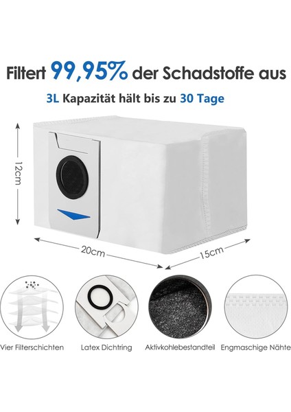 T30 T30 Max T30 Pro Fırça Mop Bezi Hepa Filtre Için (Yurt Dışından)