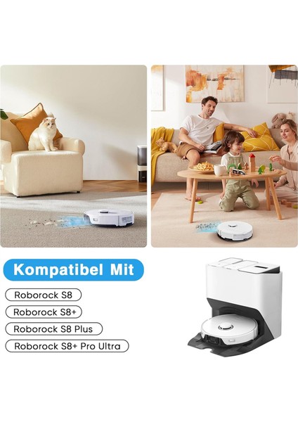 S8 Pro Ana Yan Fırça Hepa Filtre Paspas Bezi Toz Torbaları (Yurt Dışından)