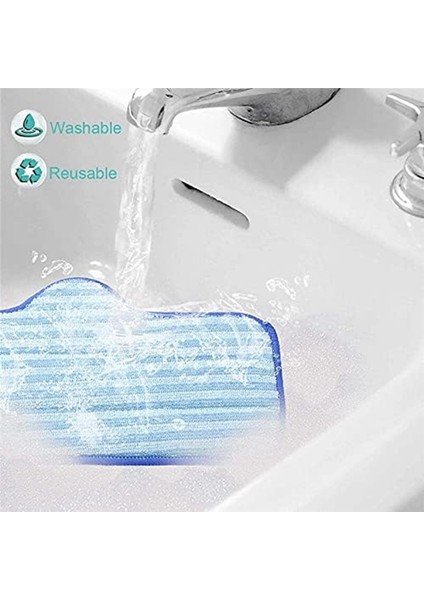 6 Adet Mikrofiber Mat Temiz Buharlı Temizleyici Yıkanabilir Mat Için Uygun (Yurt Dışından)