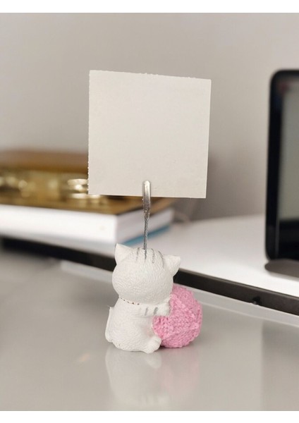 Yumak Tutan Kedi Not - Fotoğraf Tutuculu Biblo Obje indirimleri