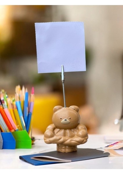 Kaslı Ayı Fotoğraf Not Tutucu Ofis Masası Not Tutacağı Hediyelik indirimleri