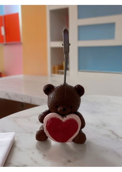 Kalpli Ayıcık Not Tutucu - Ofis Masası Hediyelik