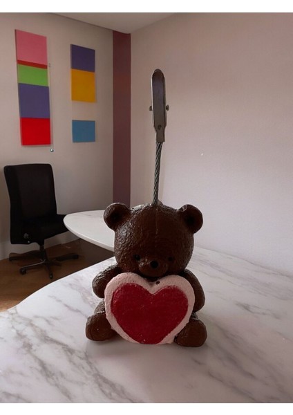 Kalpli Ayıcık Not Tutucu - Ofis Masası Hediyelik modelleri