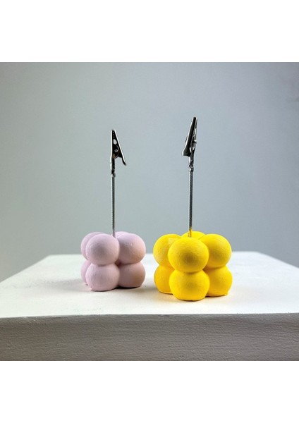 Bubble Not Tutucu 2'li Set ( Pembe - Sarı )