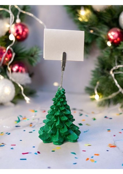 Çam Ağacı Yılbaşı Noel Temalı Fotoğraf Not Tutucu Hediyelik Tutacak